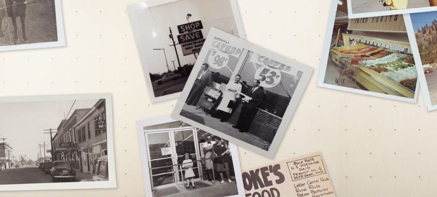 Polaroids depicting Yoke's history