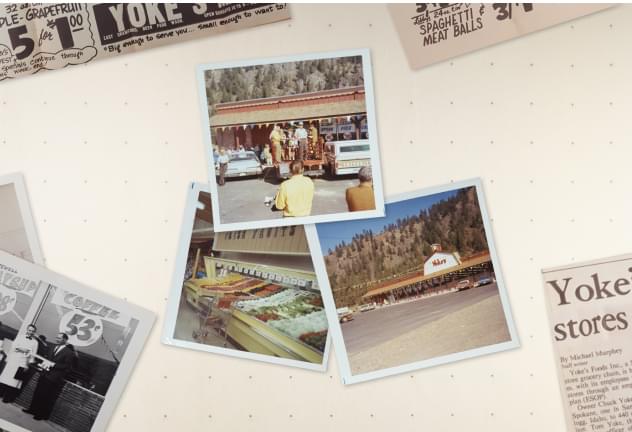 Polaroids depicting Yoke's history